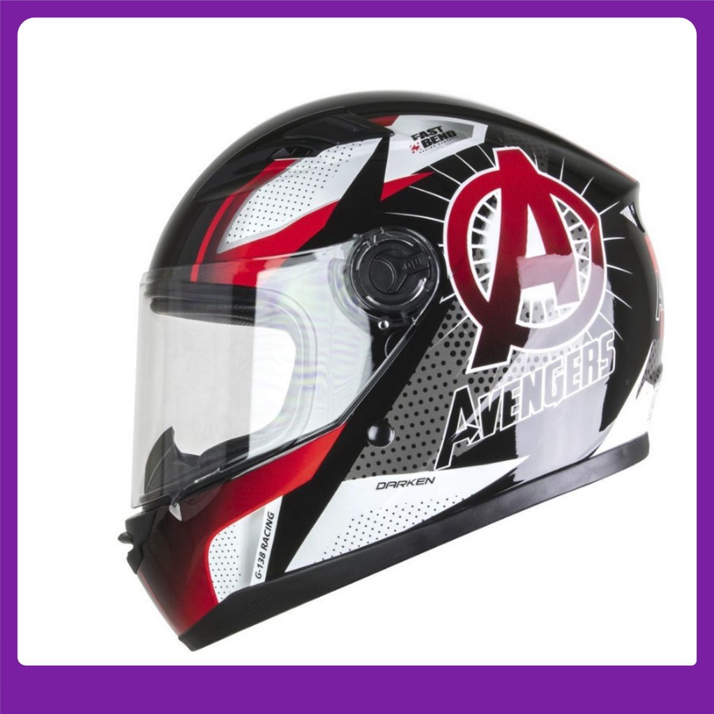nón bảo Hiểm full face AGU TEM AVENGERS ĐỎ NHƯ MÁU chất lượng