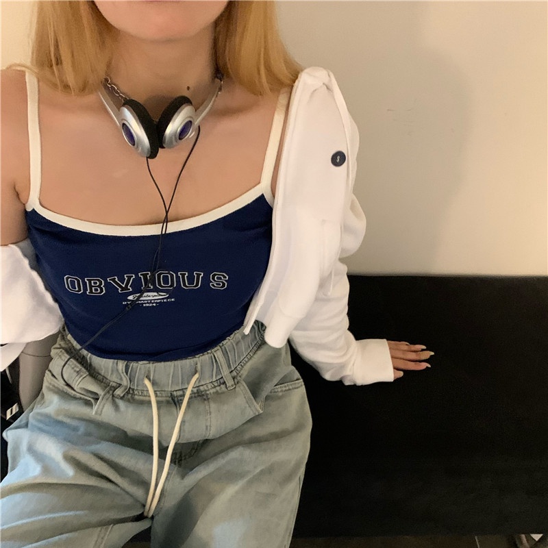 Áo Hai Dây In Họa Tiết Thời Trang Cho Nữ