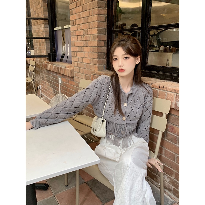 Áo Khoác cardigan Thiết Kế Viền Rỗng Thời Trang