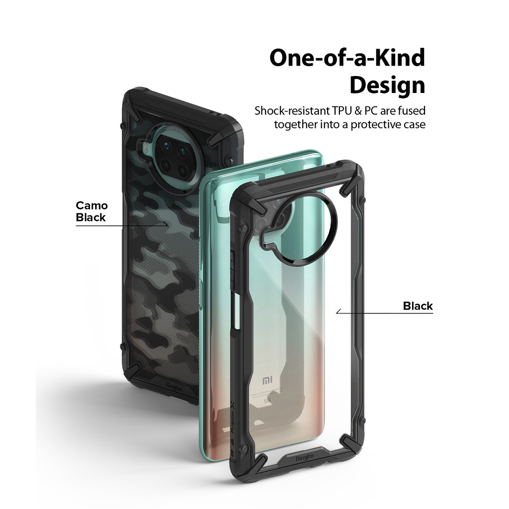 Ốp điện thoại Ringke Fusion-X trong suốt chống rơi bảo vệ Xiaomi Mi 10i 5G