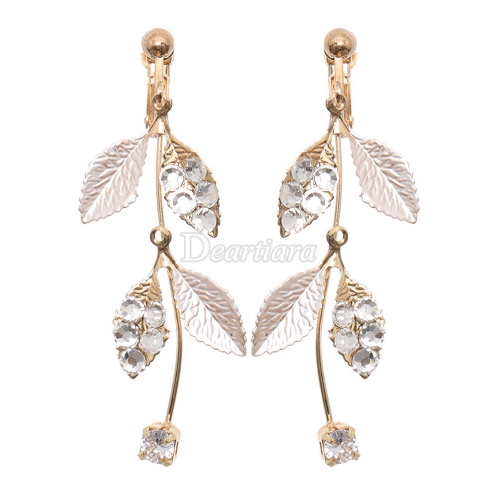 Bộ Vòng Đeo Đầu Và Khuyên Tai Hình Lá Cây Phong Cách Âu Mỹ