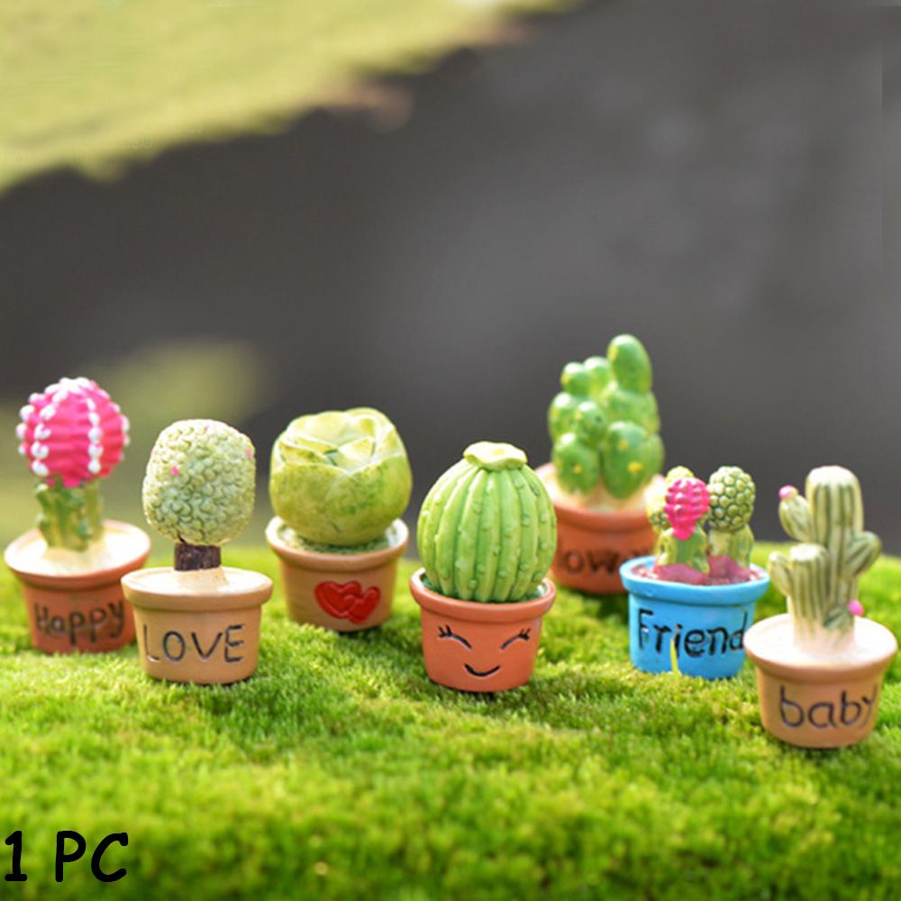Mô Hình Chậu Cây Xương Rồng Mini Dễ Thương Trang Trí Nhà Búp Bê