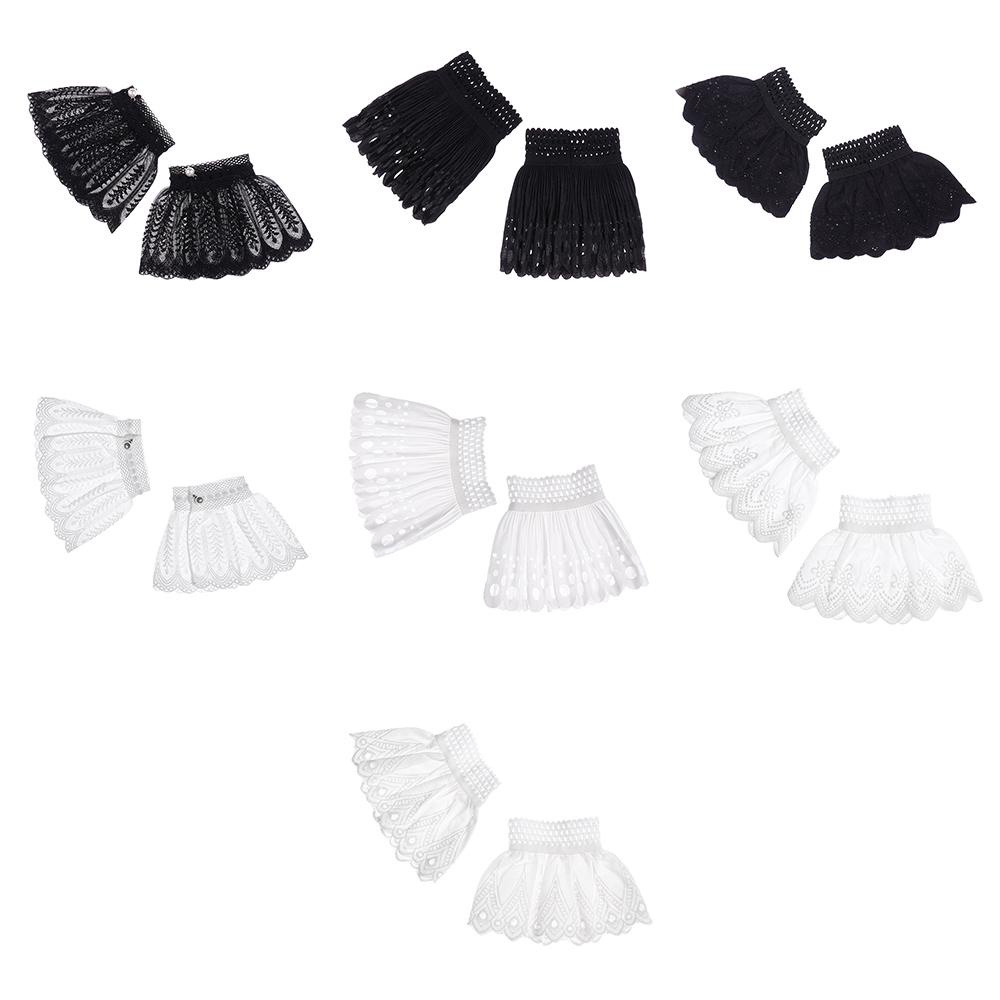 MAYSHOW Áo Sweater Phối Ren Giả Xếp Ly Xinh Xắn Thời Trang