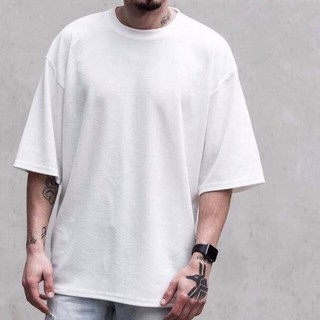 Áo thun trơn Oversize Basic Trắng Unisex - Áo form rộng tay lỡ màu trắng - Áo thun trắng trơn tay ngắn ' ; * _ ' .
