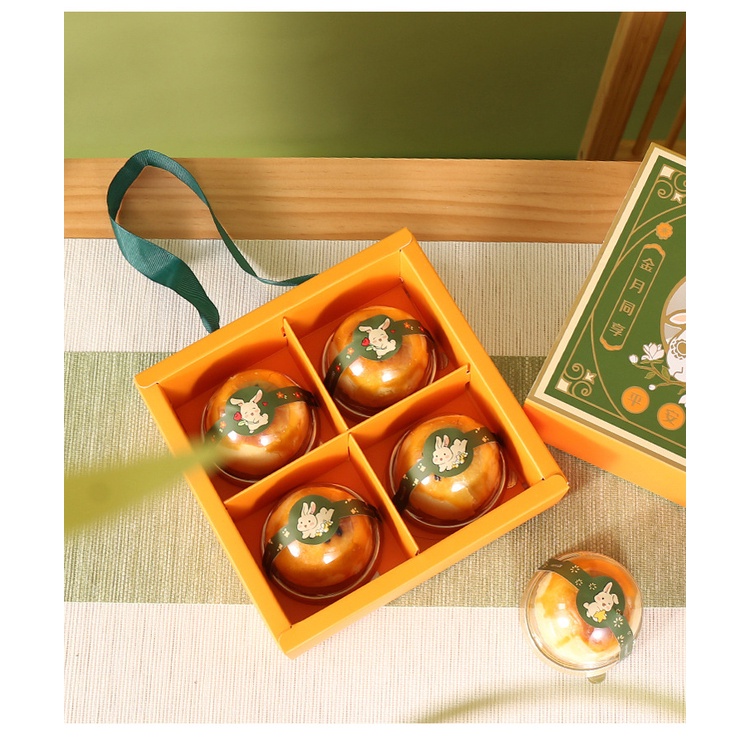 Nhãn dán hộp bánh trung thu hộp trang trí dễ thương bao bì đóng gói niêm phong 1 tấm 6 cái