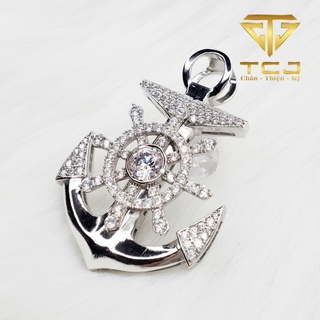 Mặt dây chuyền nam bạc ý 925 xi vàng trắng thiết kế phong cách MN002 Trang sức Toàn Cầu TCJ