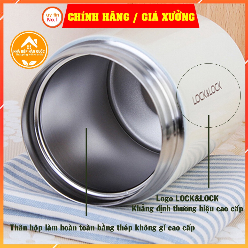 Hộp cơm giữ nhiệt Lock&Lock, bình ủ cháo giữ nhiệt Lock and Lock LHC8024 Column Food Jar 500ml