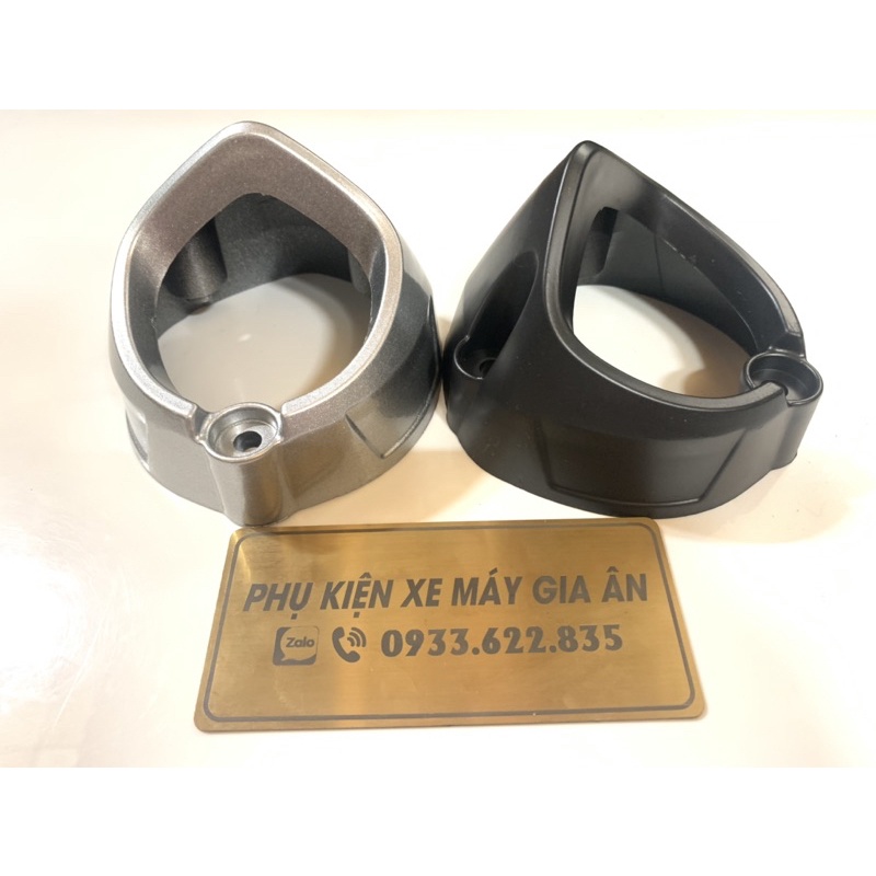 Combo Ốp Che Pô Và Chụp Đít Pô Xe Exciter 150 / Ex 150 gắn như zin Full đen, Đen bạc
