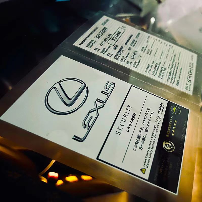 Miếng Dán Tĩnh Điện Trang Trí Kính Chắn Gió Xe Hơi LEXUS IS250/ CT200h ES250 GS250 IS250 LX570 LX450d NX200t RC200t/ rx300/ rx330/ rx350