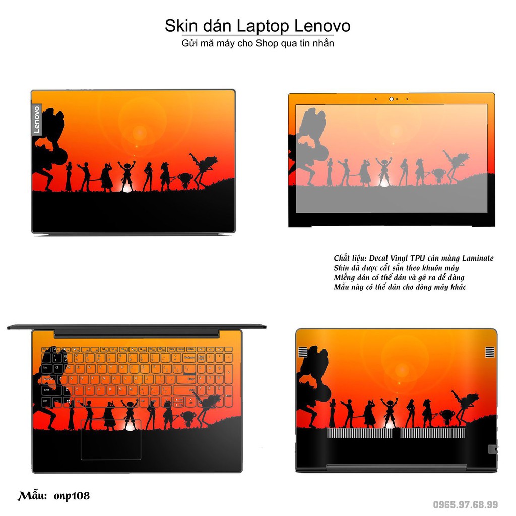 Skin dán Laptop Lenovo in hình One Piece _nhiều mẫu 11 (inbox mã máy cho Shop)