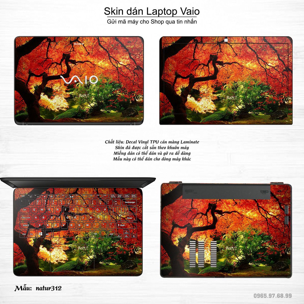 Skin dán Laptop Sony Vaio in hình thiên nhiên _nhiều mẫu 12 (inbox mã máy cho Shop)