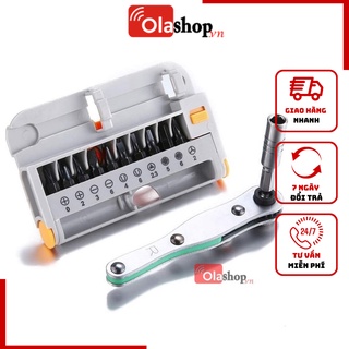 Bộ tua vít đa năng bánh cóc mini 10 trong 1