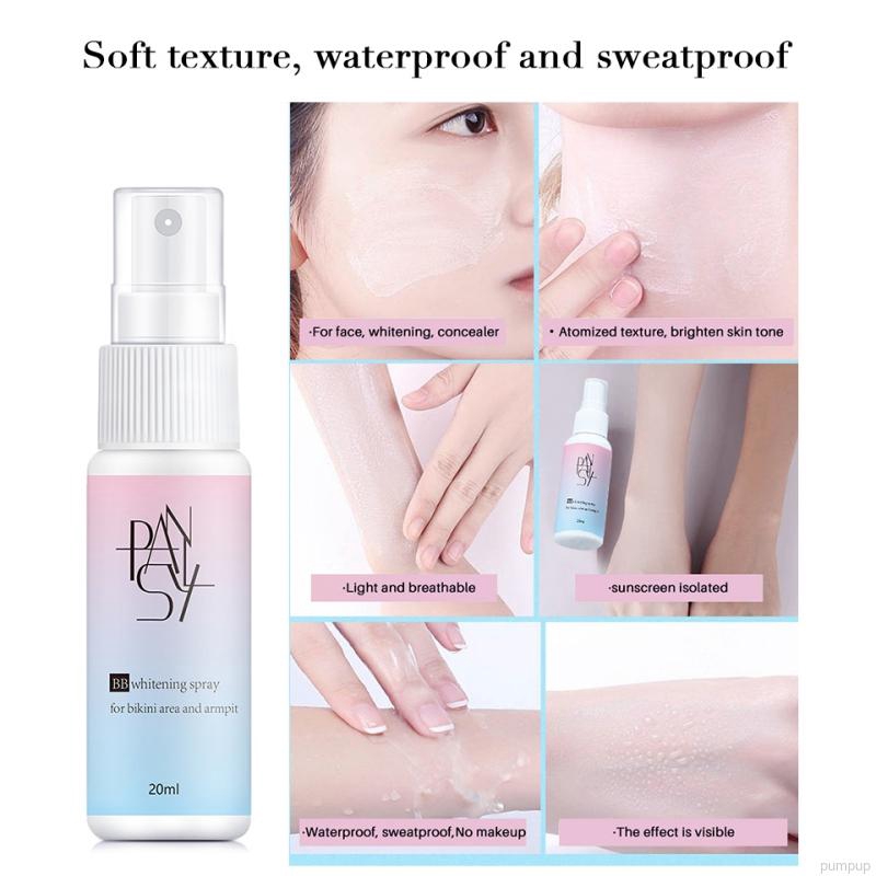 [Hàng mới về] Chai xịt trắng da dưỡng ẩm che khuyết điểm chống nắng cho vùng bikini và vùng dưới cánh tay
