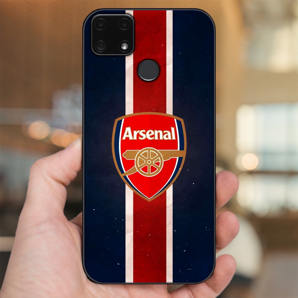 Ốp lưng Realme C25 viền đen in hình Arsenal FC
