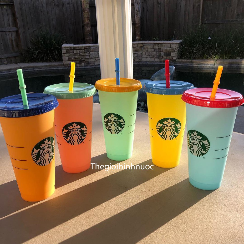 Ly nhựa đổi màu STARBUCKS The Reusable Color Changing Cold Cups N150