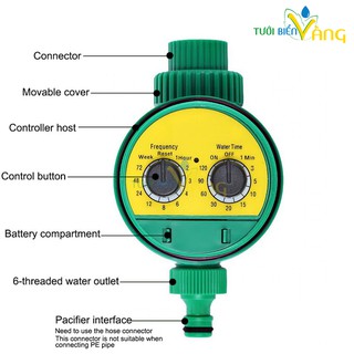 Bộ đồng hồ có thao tác bằng nút vặn hẹn giờ tưới