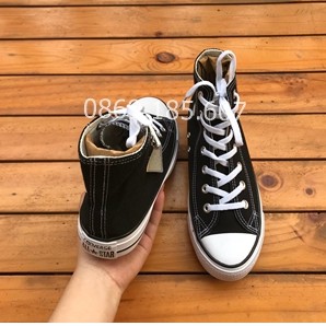 Giày Thể Thao CV Đen Trắng Cao Cổ | BigBuy360 - bigbuy360.vn
