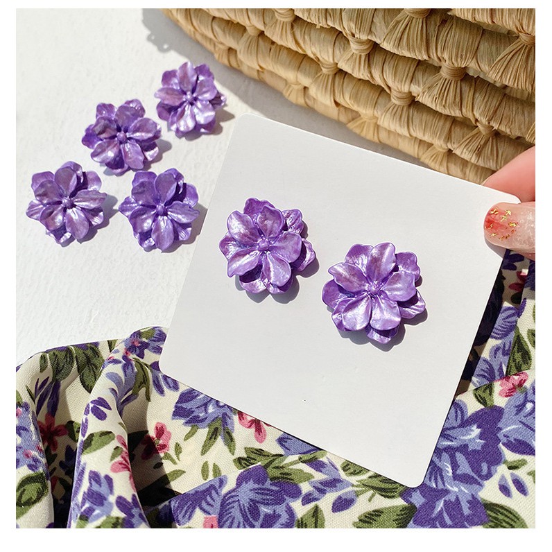 Cặp Khuyên Tai Mặt Hoa Xinh Xắn Duyên Dáng Cho Nữ