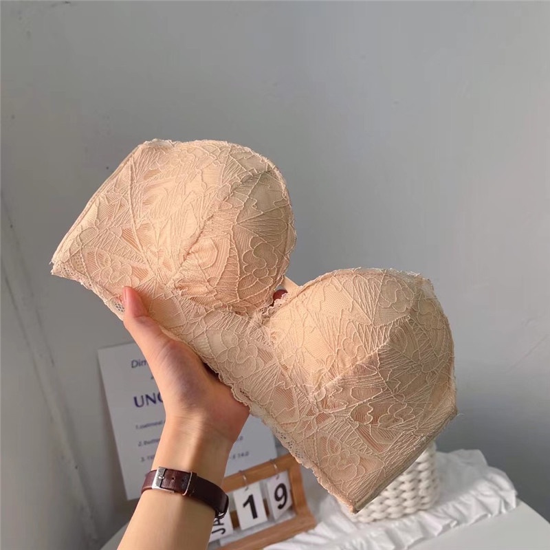 Áo Ngực Ống Không Dây Không Gọng Viền Ren Quyến Rũ Cho Nữ