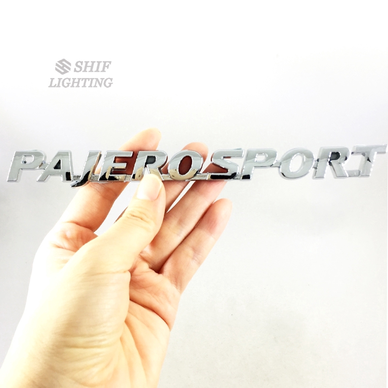 Miếng dán ABS crom hình chữ PAJERO SPORT trang trí đuôi xe MITSUBISHI