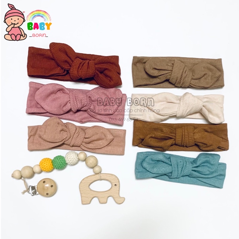 Cookie - phụ kiện sơ sinh mũ, yếm, bao tay chân, turban cotton tăm mềm mại - ảnh sản phẩm 7