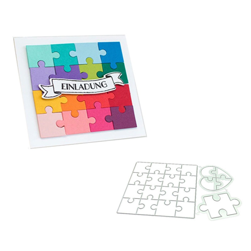 Khuôn Cắt Giấy Kim Loại Hình Mảnh Ghép Hình Trái Tim