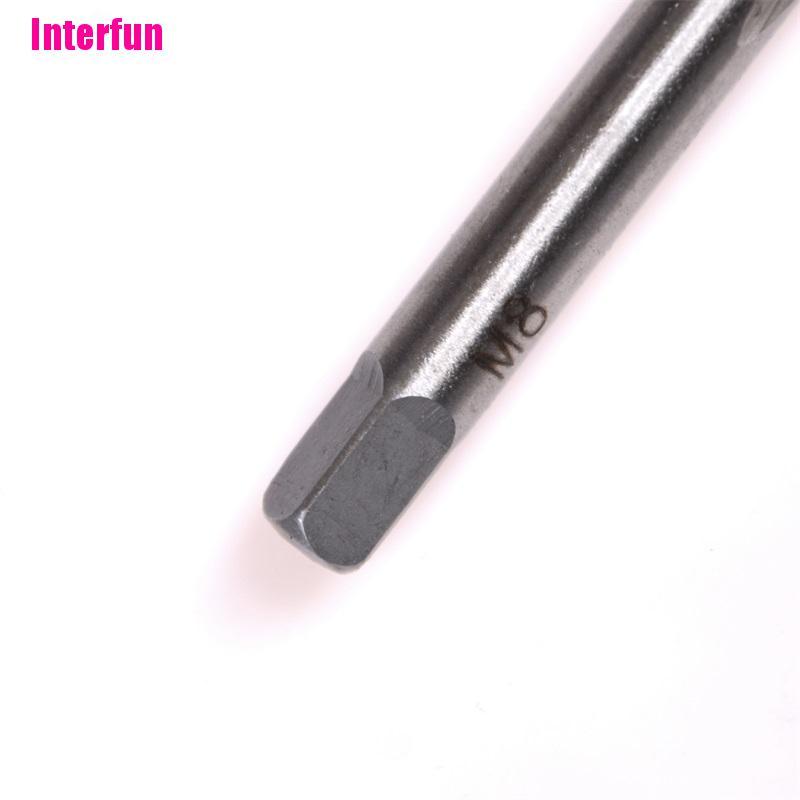 Bộ 5 Đầu Mũi Khoan Thẳng M3 M4 M5 M6 M8 3mm