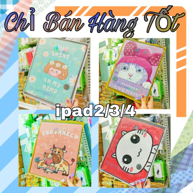 Bao Da Ipad 2 / 3 / 4 [ Rất Dễ Thương - Dựng Ngang ]