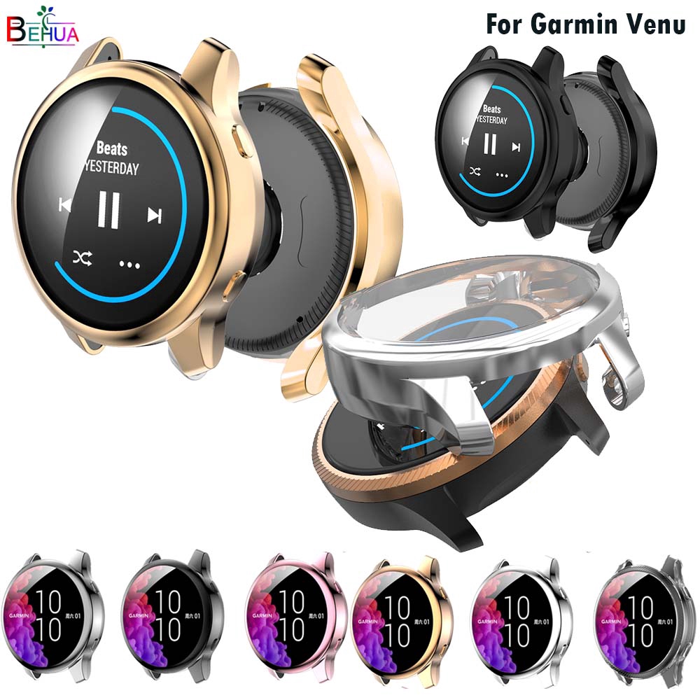 Ultra-Thin TPU Transparent Screen protective Watch Case For Garmin Venu full Protection Cover frame Shock-resistant Shell