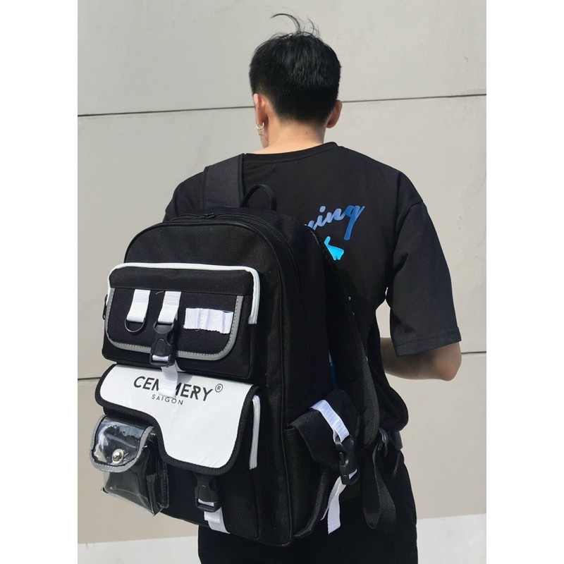 [Ảnh Thật] Balo Cemmery Phản Quang Form Cứng Cáp Đi Chơi Đi Học Hotrend