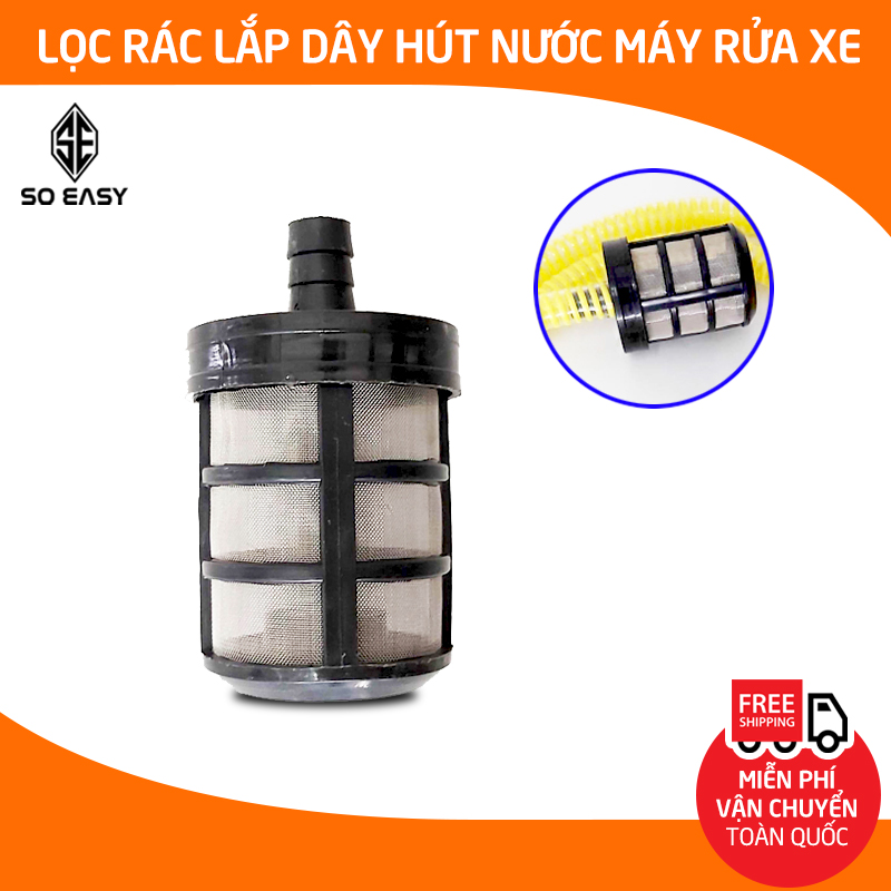 Lọc rác máy bơm nước áp lực, đầu lọc rác lắp dây hút nước máy rửa xe gia đình bảo vệ tránh gây tắt nghẽn C0004-8