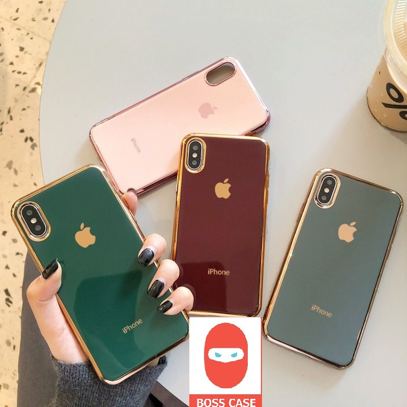 Ốp lưng iphone Logo Táo Viền Mạ Vàng 6/6plus/6s/6s plus/6/7/7plus/8/8plus/x/xs/xs max/11/11 pro/11 promax/12/pro/max