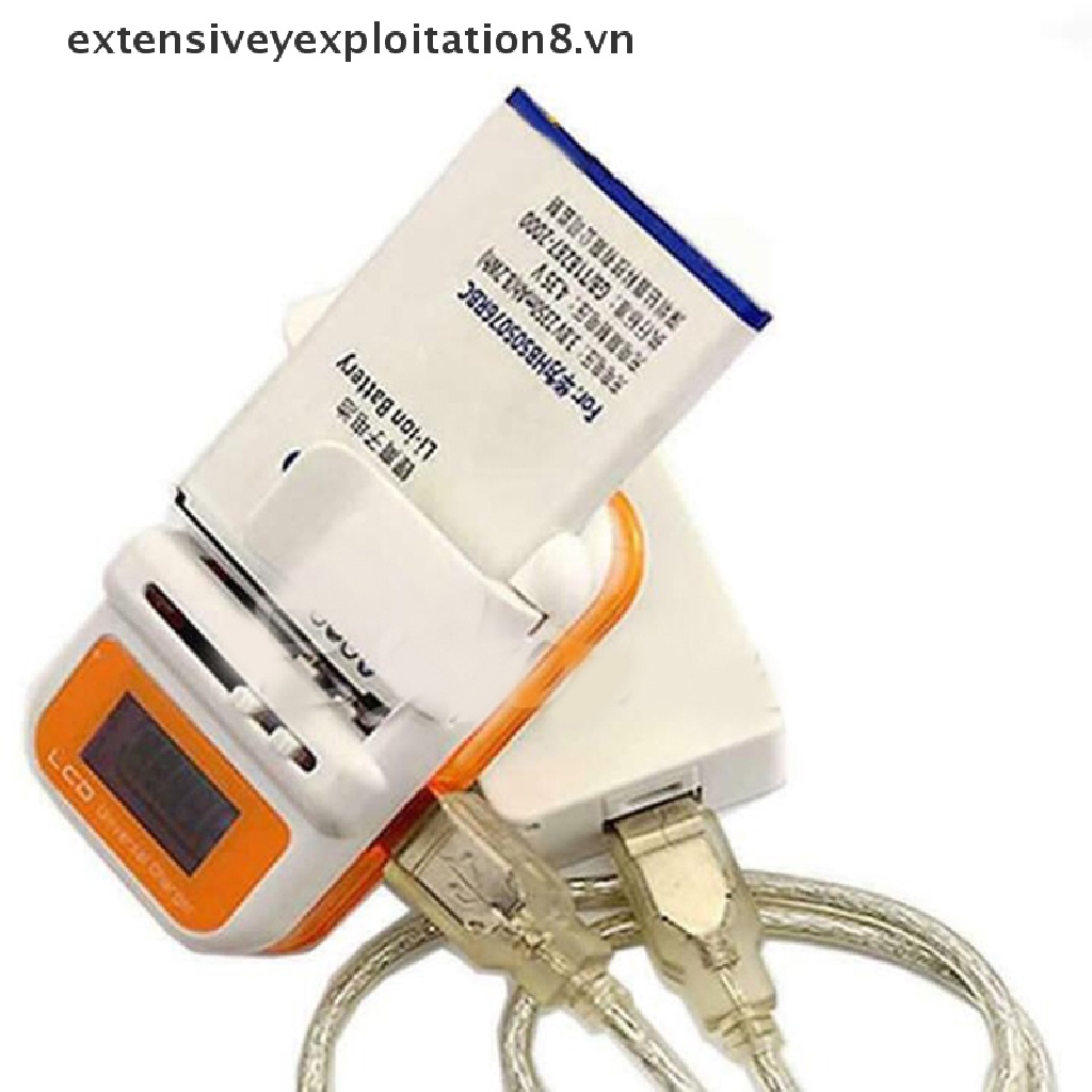 Bộ Sạc Pin Di Động Màn Hình LCD Hiển Thị Cổng USB Thông Dụng Cho Điện Thoại Di Động