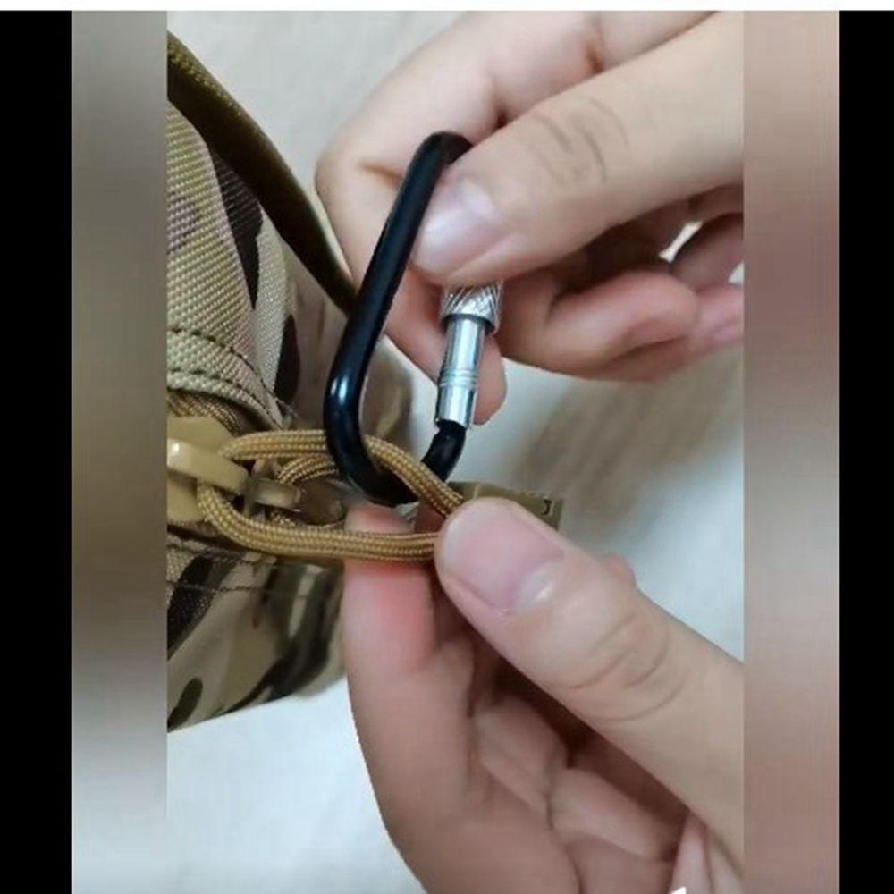 MUVAKO Set 6 / 12 Móc Khóa Leo Núi Bằng Hợp Kim Nhôm Màu Đen Chất Lượng Cao