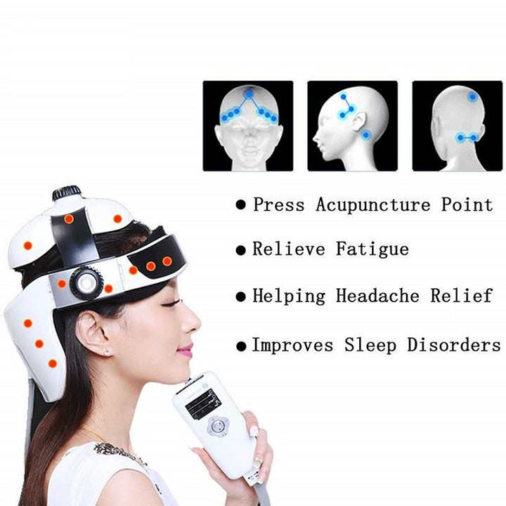 Máy massage đầu thông minh RULAX, kết nối bluetooth, công nghệ cảm ứng ( Head Massage)