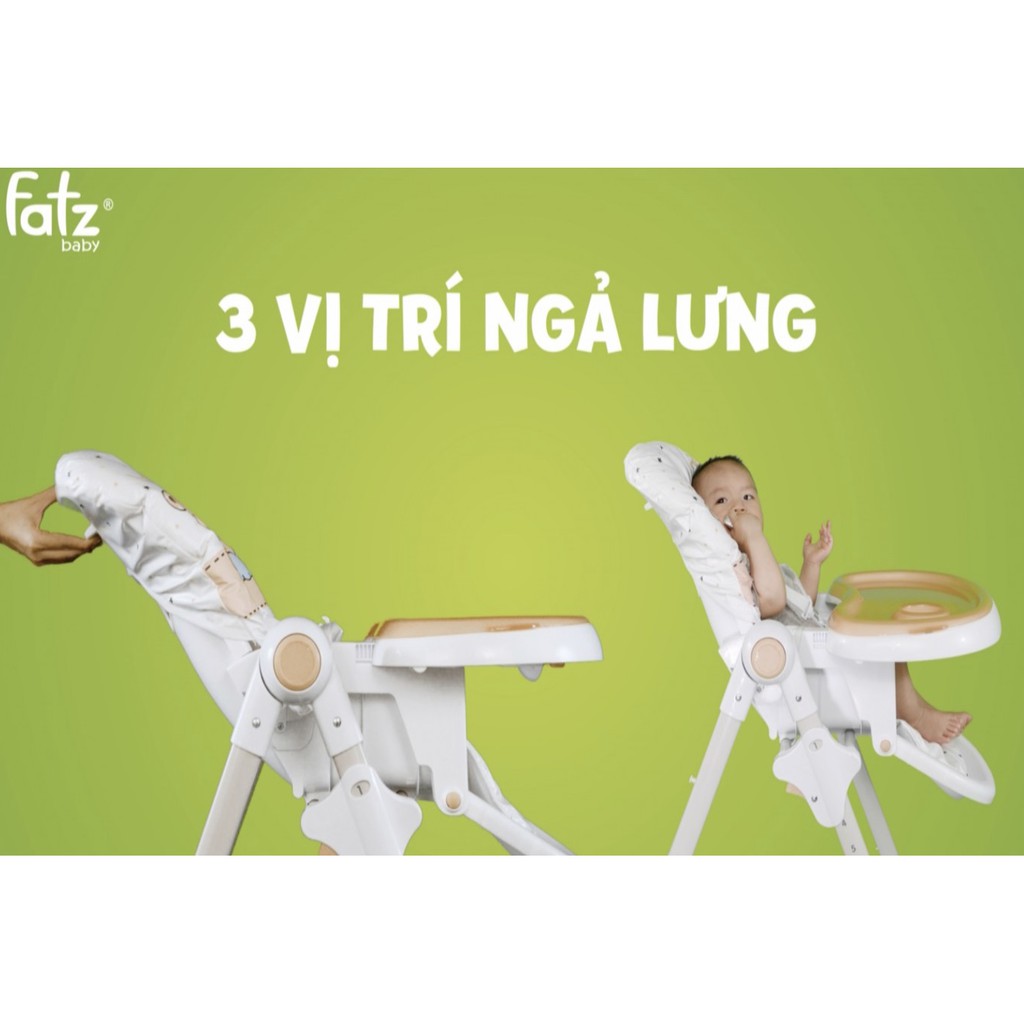 (Tặng yếm nhựa ăn dặm) Ghế cao ăn dặm cho bé Fatz Baby FB7202B