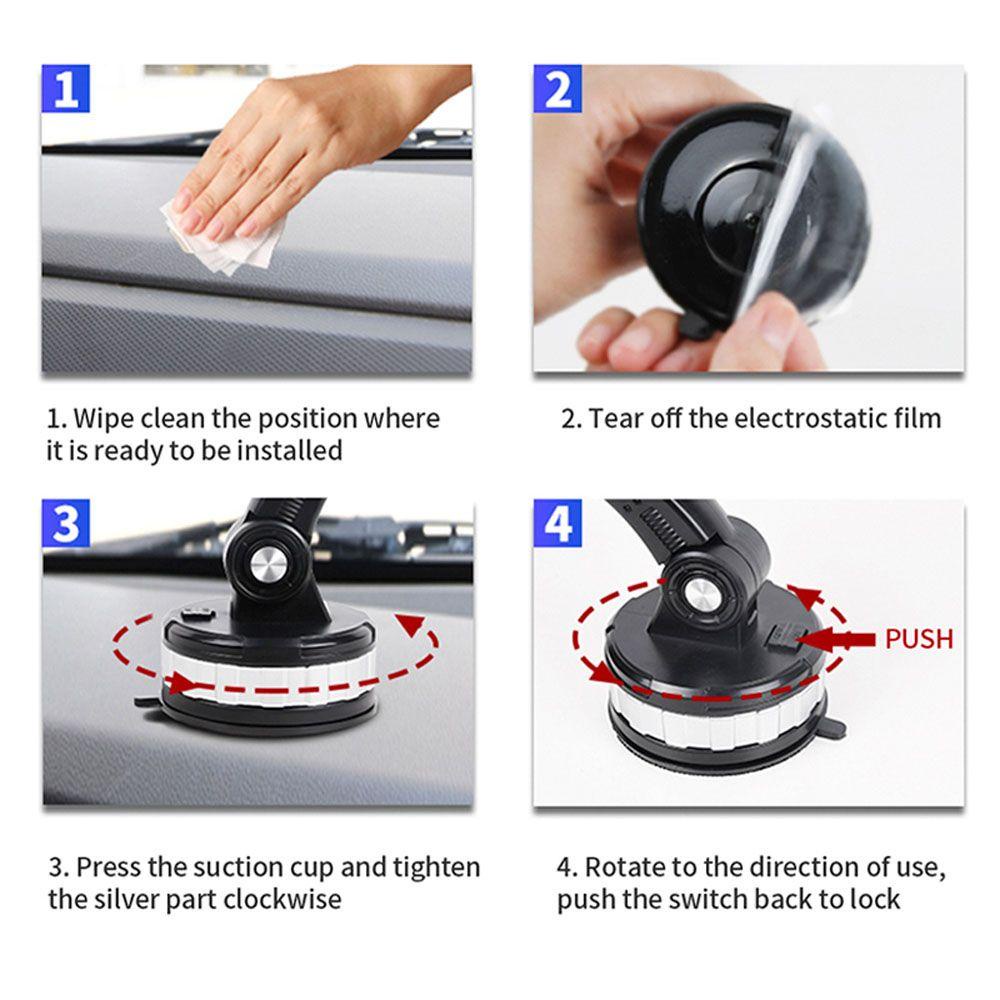 Giá Đỡ Điện Thoại Có Cốc Hút Định Vị Chất Lượng Cao Cho Xe Hơi