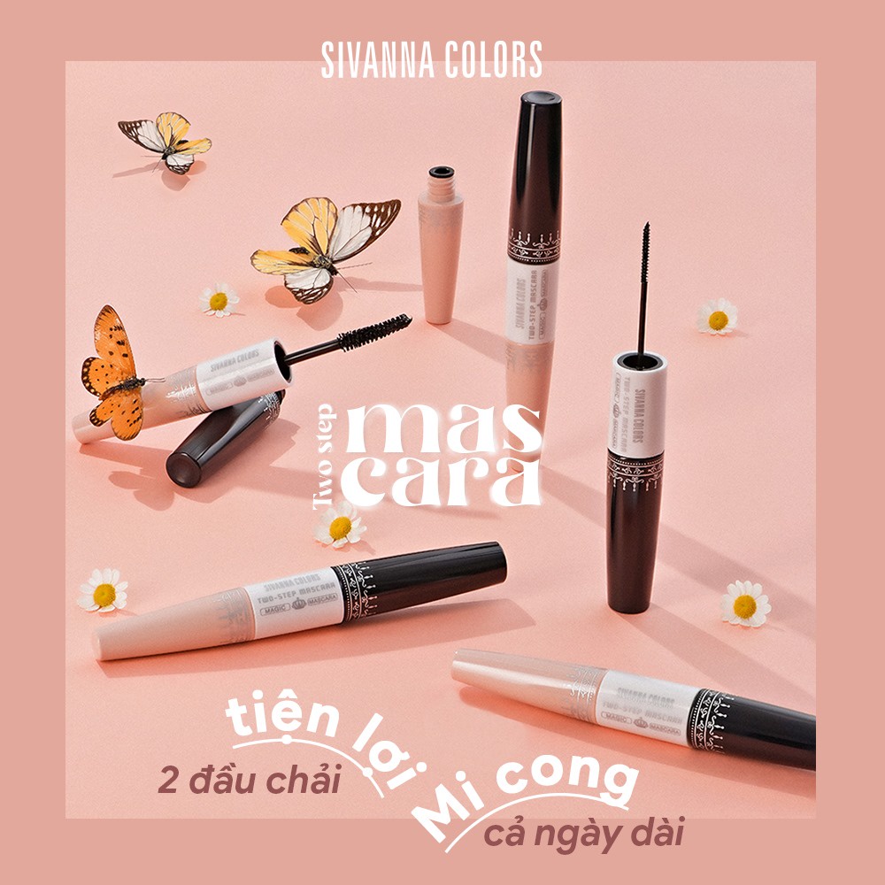 [Date 2026] Mascara 6X  Thái Lan Sivanna  2 đầu chải mi trên+dưới, chống lem, chống trôi , kháng nước HF891