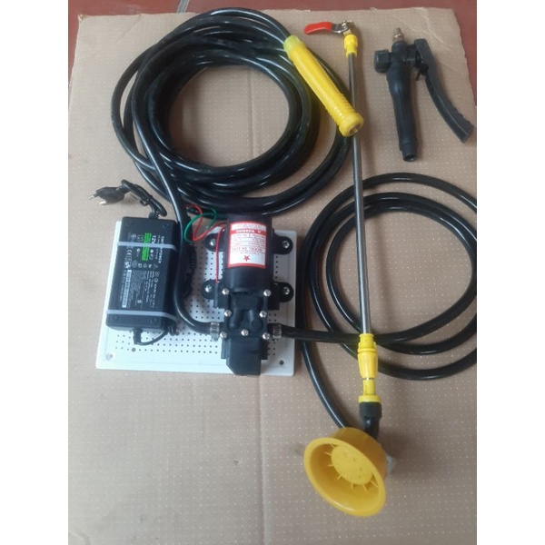 máy bơm tăng áp mini 12v tưới lan cây cây cảnh phun xịt cây trồng lâm nghiệp,nông nghiệp ,cần 1.2m và súng xịt