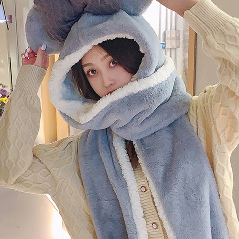 Khăn Choàng Chống Gió Có Mũ Trùm Dùng Hóa Trang Chú Chuột