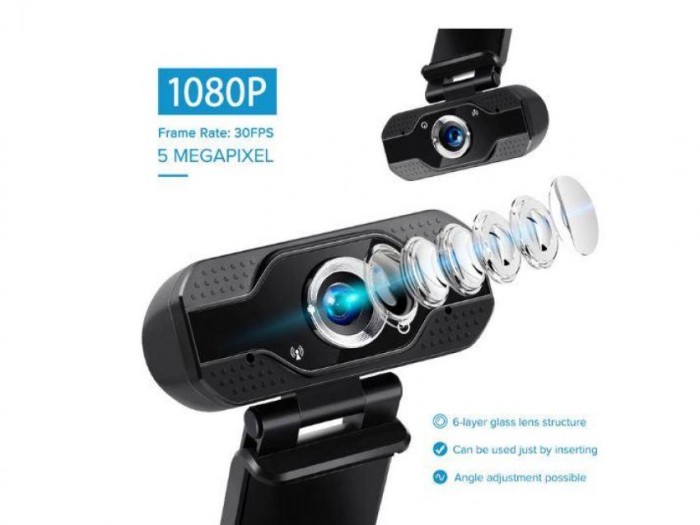 Webcam V8 Full Hd 1080p Full Hd 1080 P Kèm Micro