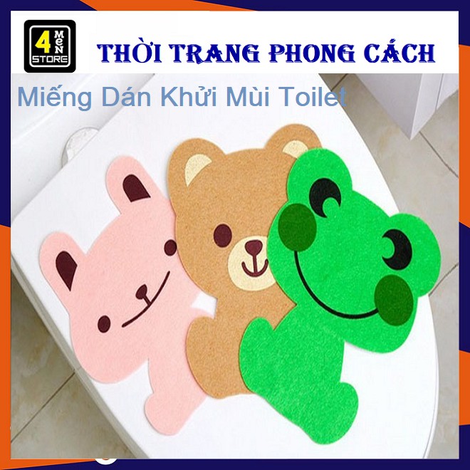 ⚡ Miếng Dán Khử Mùi Than Hoạt Tính, Khử Mùi Toilet (Ếch-Chó-Gấu) - Miếng Dán Khử Mùi Bồn Cầu Nhà Vệ Sinh Siêu Kute ⚡