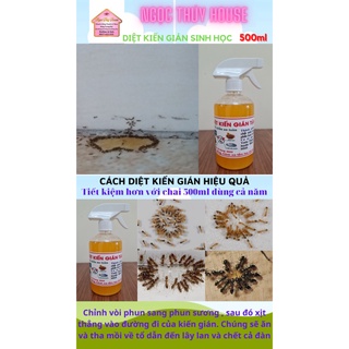 Chai 500ml xịt kiến gián mối rết ve chó sinh học