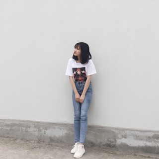 Phông trắng và jean