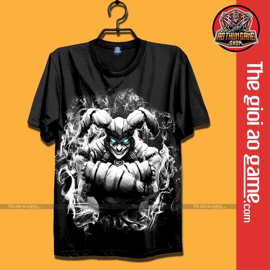 Áo LMHT , Áo Thun Liên Minh Huyền Thoại Shaco Unisex Nam Nữ Tay Ngắn Forn Rộng Vải / Thegioiaogame.com