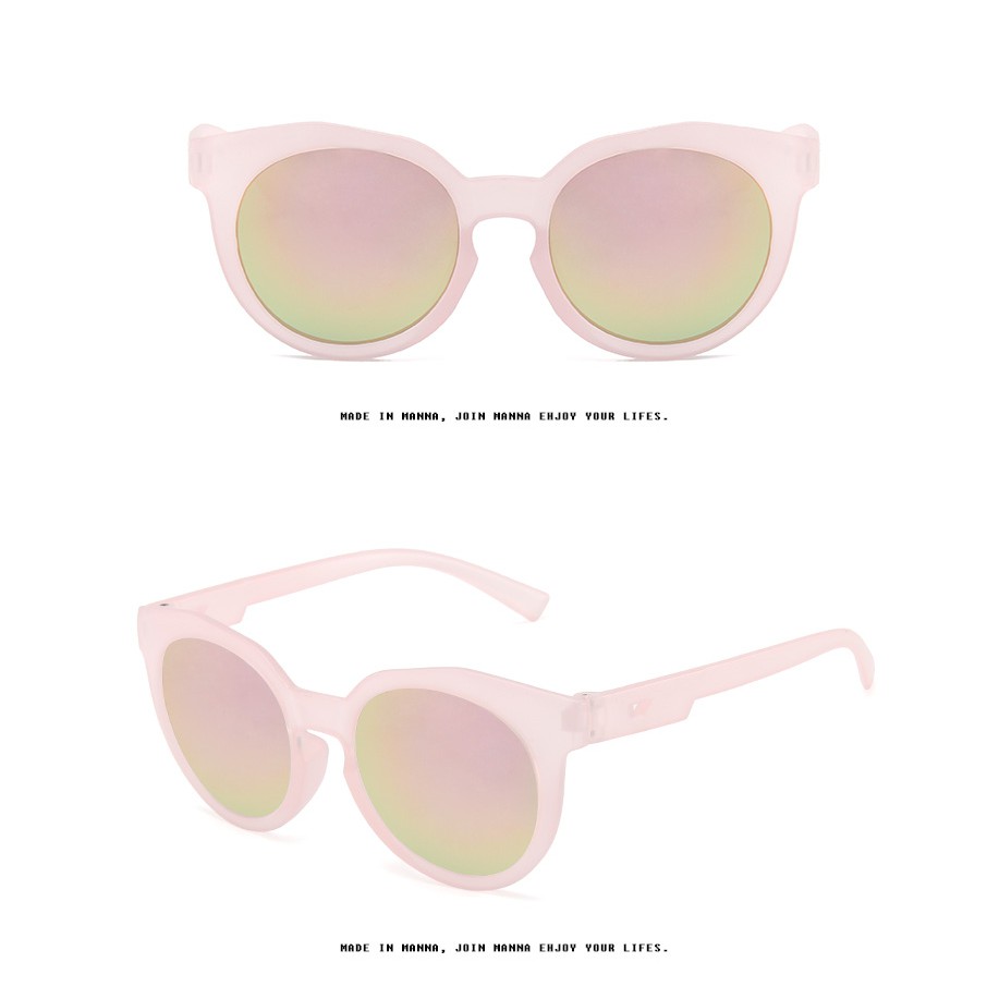 Kính Mát Gọng Tròn Chống Tia Uv400 Phong Cách Hàn Quốc Thời Trang Cho Bé