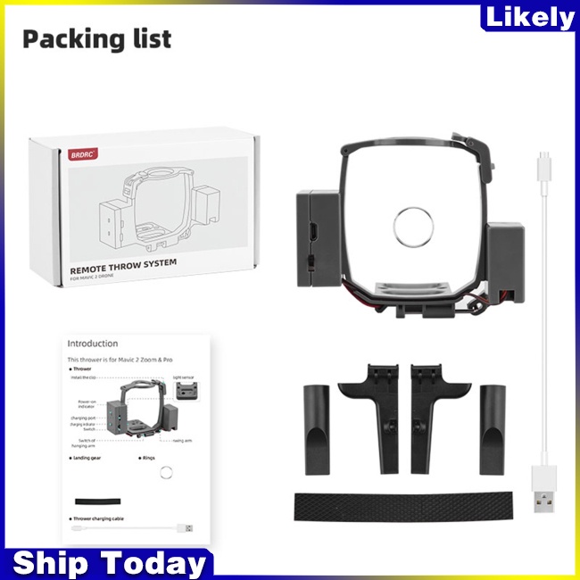 Hệ Thống Ném Khí Thả Mồi Câu Cá Điều Khiển Từ Xa Tương Thích Với Dji Mavic 2 Zoom / pro