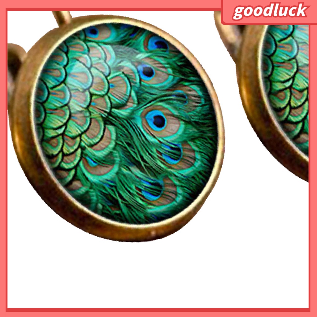 Đôi Bông Tai Hình Đuôi Công Đính Đá Thời Trang Cho Nữ