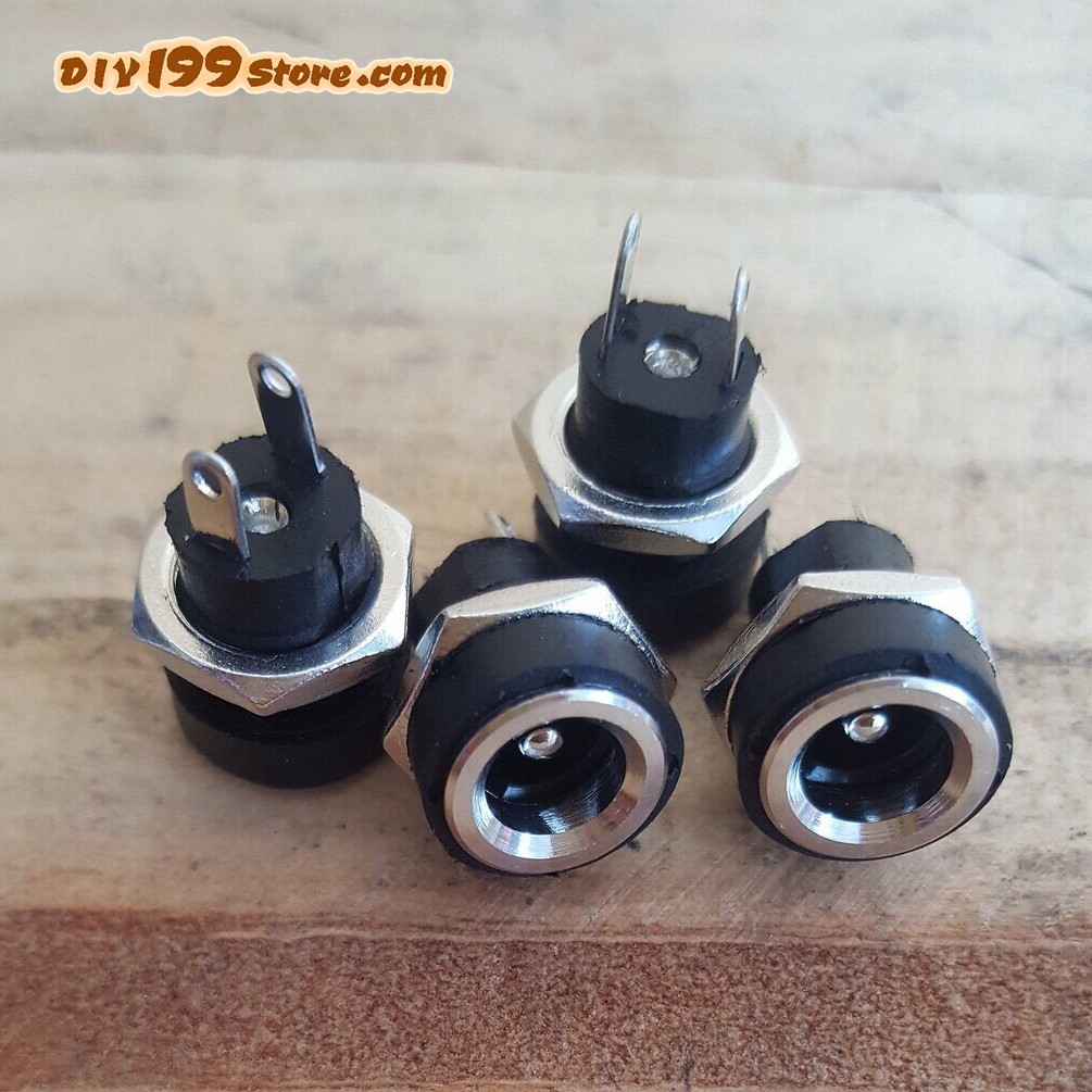 Combo 5 Jack sạc DC size 5.5*2.1mm, lỗ khoan 5mm.