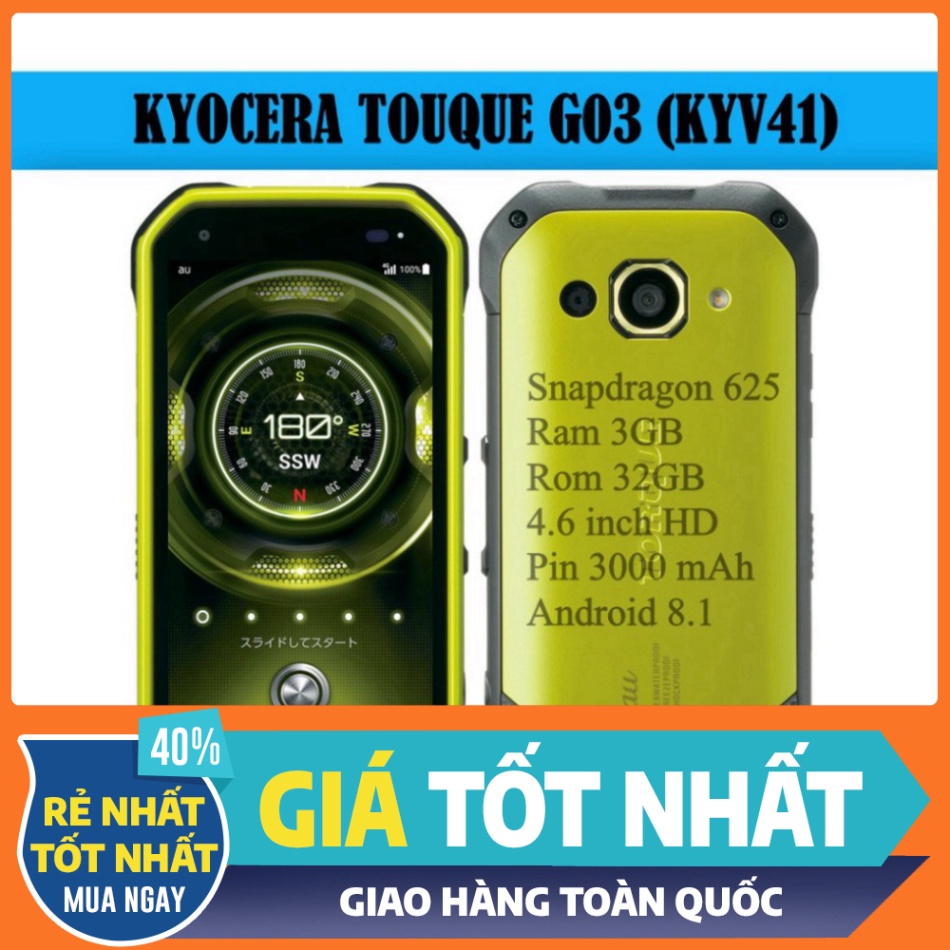 GIÁ KHỦNG . Điện thoại Kyocera Torque G03 siêu bền chống nước chống sốc màn sapphire . GIÁ KHỦNG